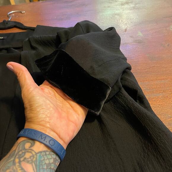 Massimo Dutti Women's Open Front Cardigan Cover Up Top Black Size Small - Picture 5 of 9